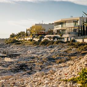3 x 5 bedroom seafront villa with heated infinity pool near Rogoznica, sleeps 10